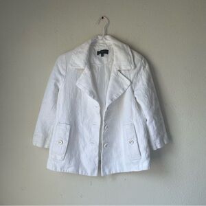 Talbots White Jacket With Pockets